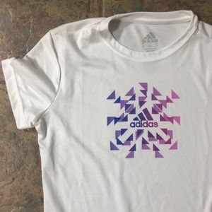 [adidas] NWT XS short sleeve climalite white tee